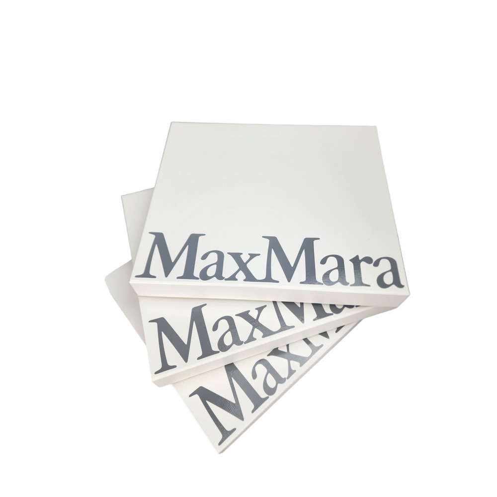 Max Mara Box 16 x 16 x2 Lot of 3 EUC Plus MaxMara logo tissue paper Retail Box